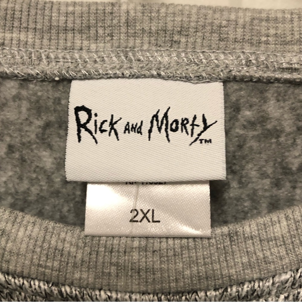 Ripple Junction Adult Swim Rick & Marty Fleece Christmas Sweatshirt - Picture 9 of 15